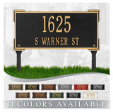 Lawn Mounted Roanoke Plaque -- 11 SIGN COLORS AVAILABLE, Measures 16.75" x 7.9" x 0.375" The Lawn stakes are 20" long
