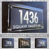 Address Plaque Lighted Crystal Sign, Available in 3 colors and two fonts, MEASURES 7.25" X 12"