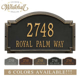 The Williamsburg ESTATE ADDRESS SIGN (Extra Large Wall Plaque) --  6 COLORS AVAILABLE, Measures 20.5" x 12" x 1.25"