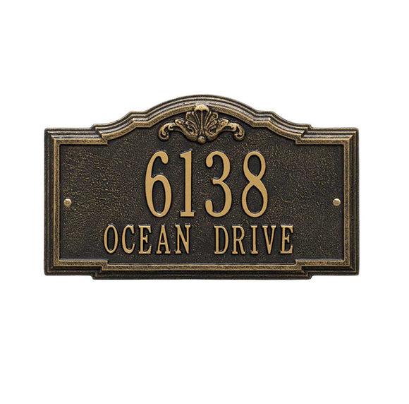 The Gatewood Address Plaque (Wall Mounted) - 7 SIGN COLORS AVAILABLE, Measures 14.25