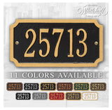 The Cut Corner Numbers Address Plaque -- 11 SIGN COLORS AVAILABLE, Measures 9.75" x 5" x 0.375"