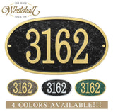 Fast and Easy Oval Numbers Address Numbers Plaque (Wall Mounted Sign) -- 4 SIGN COLORS AVAILABLE, Measures 12" x 6.75" x 0.25"