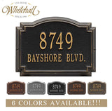 The Williamsburg Address Plaque ( Wall Mounted ) -- 6 SIGN COLORS AVAILABLE, Measures 14" x 10.25" x 0.375"