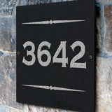 THE MANHATTAN SQUARE Stone Address Plaque with Engraved Numbers. Address Sign Made from Solid, Real Stone. Measures 12" x 12" x .375",4 COLORS,