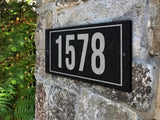 THE WESTWOOD Stone Address Plaque with Engraved Numbers. Address Sign Made from Solid, Real Stone. Ships in 2-3 Days. Measures 12" x 6" x 0.375", 4 colors