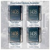 Stone Address Plaque with Engraved Numbers. Address Sign Made from Solid, Real Stone. Measures 12" x 12" x .375",  COLORS, 2 FONTS AVAILABLE!