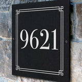 THE WILDER SQUARE Stone Address Plaque with Engraved Numbers. Address Sign Made from Solid, Real Stone. Measures 12" x 12" x .375",4 COLORS,