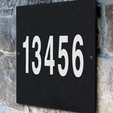THE PALISADES SQUARE Stone Address Plaque with Engraved Numbers. Address Sign Made from Solid, Real Stone. Measures 12" x 12" x .375",4 COLORS,