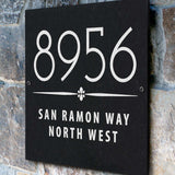 THE FAIRWAY SQUARE Stone Address Plaque with Engraved Numbers. Address Sign Made from Solid, Real Stone. Measures 12" x 12" x .375",4 COLORS,